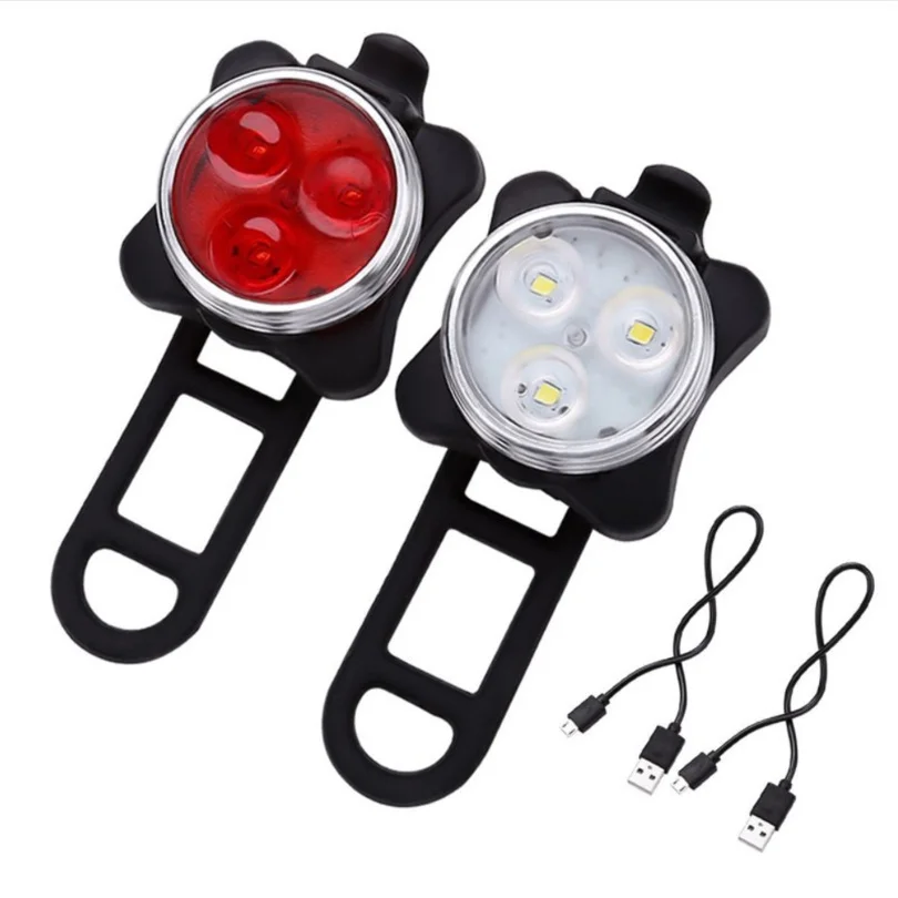Equipment Bike Necessary Front Rear Bike Light USB Rechargeable LED Light For Bicycle Outdoor Cycling Bicycle Light