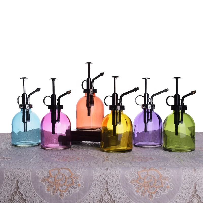 
Clear Glass Watering Can With Plastic Sprayer For Flower Glass Sprayer Mister Spray Bottle Home Garden 