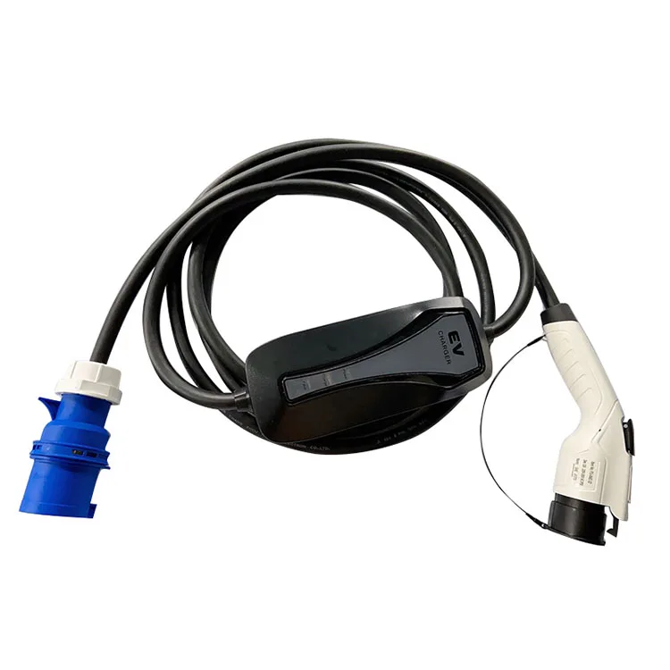 
32A 240V US standard SAE J1772 type 1 level 2 ev charging plug for electric vehicle 