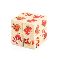 Christmas Gift Magic Cube Decompression Deformation New Creative Magic Rubikes Rotation Infinity Cube Fidget Toy