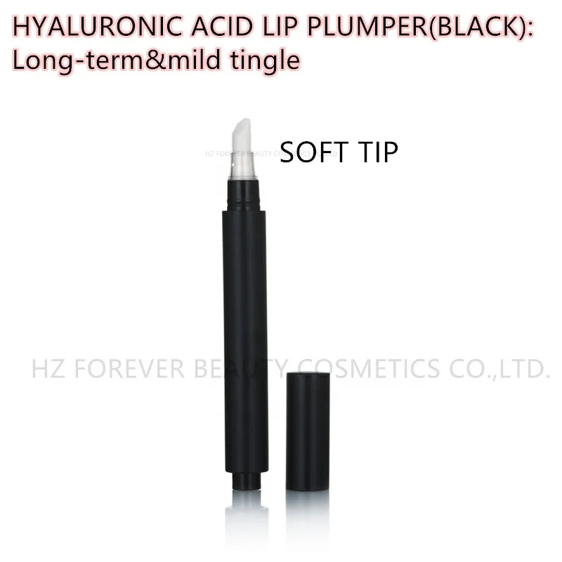 New Matte Pink Aluminium Click Lip Booster Volumising Hyaluronic Acid Extreme Lip Plumper Custom Label