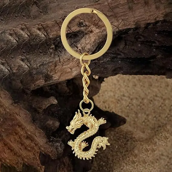 Chinese Dragon New Year Keychains Year of the Dragon Keychain Feng Shui Keyring Attracting Wealth and Good Luck