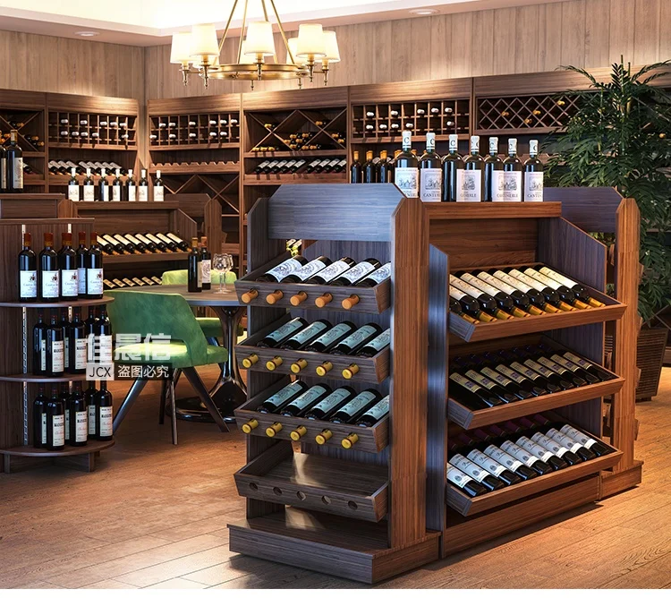 High-end Cherry Wood Wine Cabinet Wood Wine Shelf Wine Rack For Sale