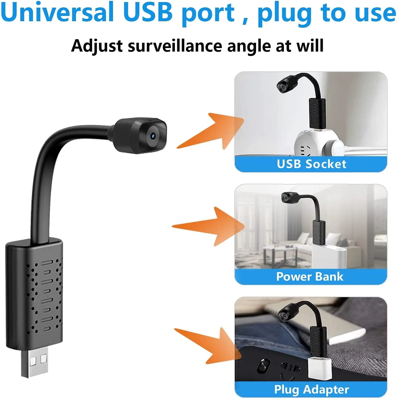 Hot selling Spy USB Hidden Camera Portable IP Wireless Home Security  WiFi Mini Hidden Camera