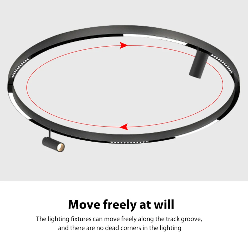 Mini 220Vled Track Lighting System Living Room Bedroom Ceiling Without Main Light Design Track Spotlights