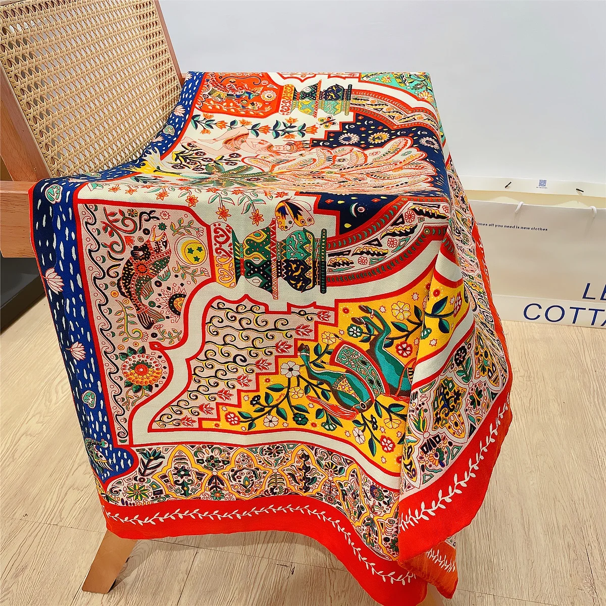 Winter Neckerchief Women Silk Scarves Hijab Shawl Wraps Custom Silk Long Scarf