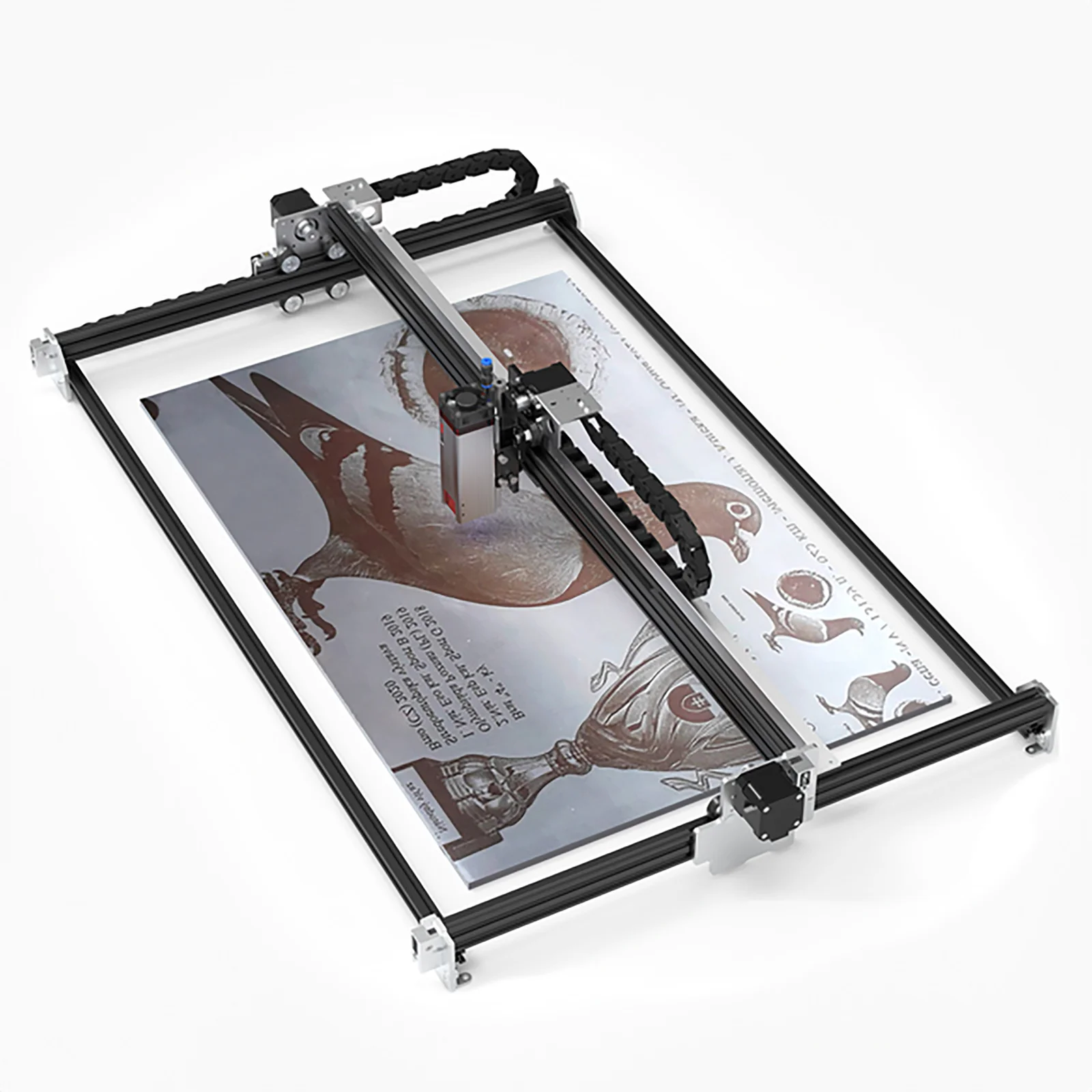 NEJE 3 MAX V2 E40 Металлическое волокно Diy клавиатура акриловая парфюмерная маркировка гравер вращающиеся кружки бутылки лазерная гравировальная машина