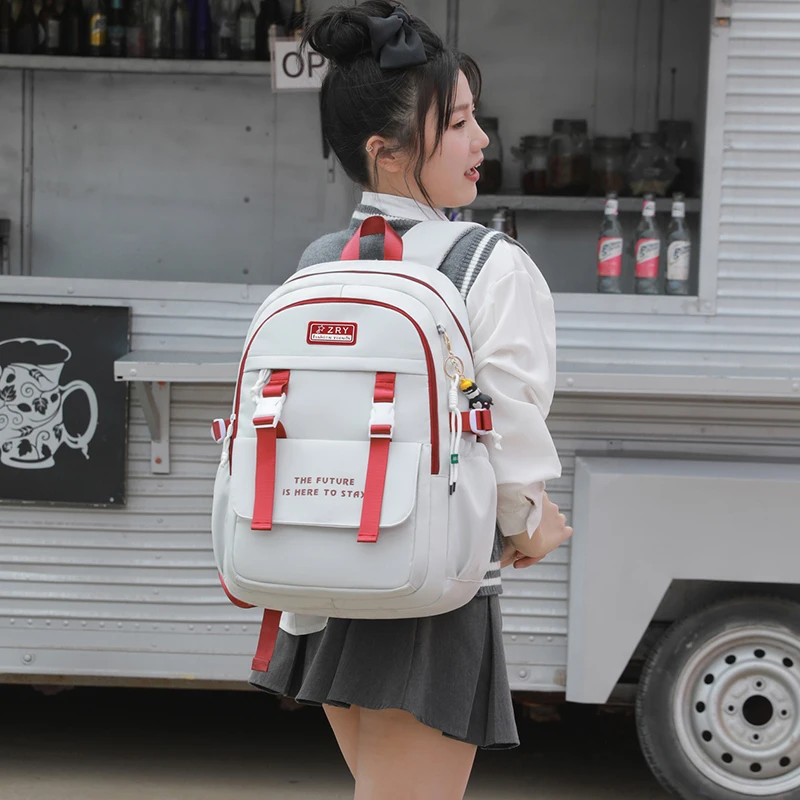 Factory sales nylon fabric travel School backpack for daily day casual school bags for teenage girls boys High school Bookbags