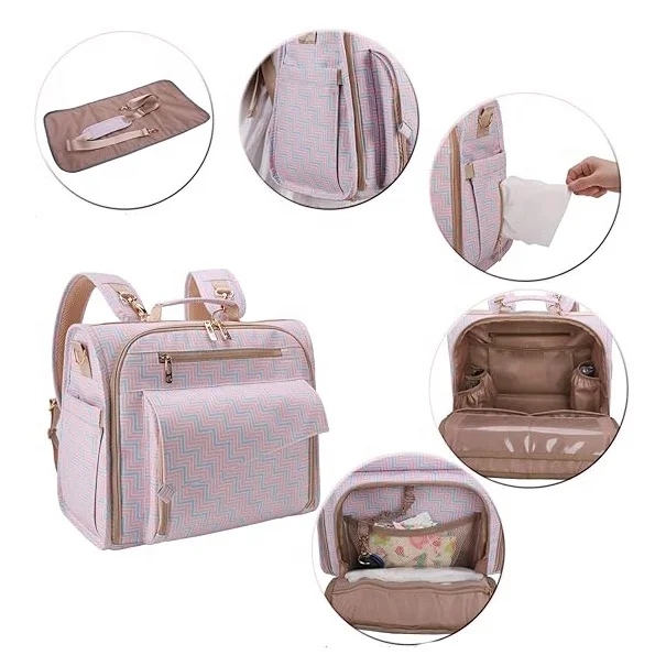 Diaper Bag Large Waterproof Large Backpack Mommy Bags Fashion Leather Diaper Bag