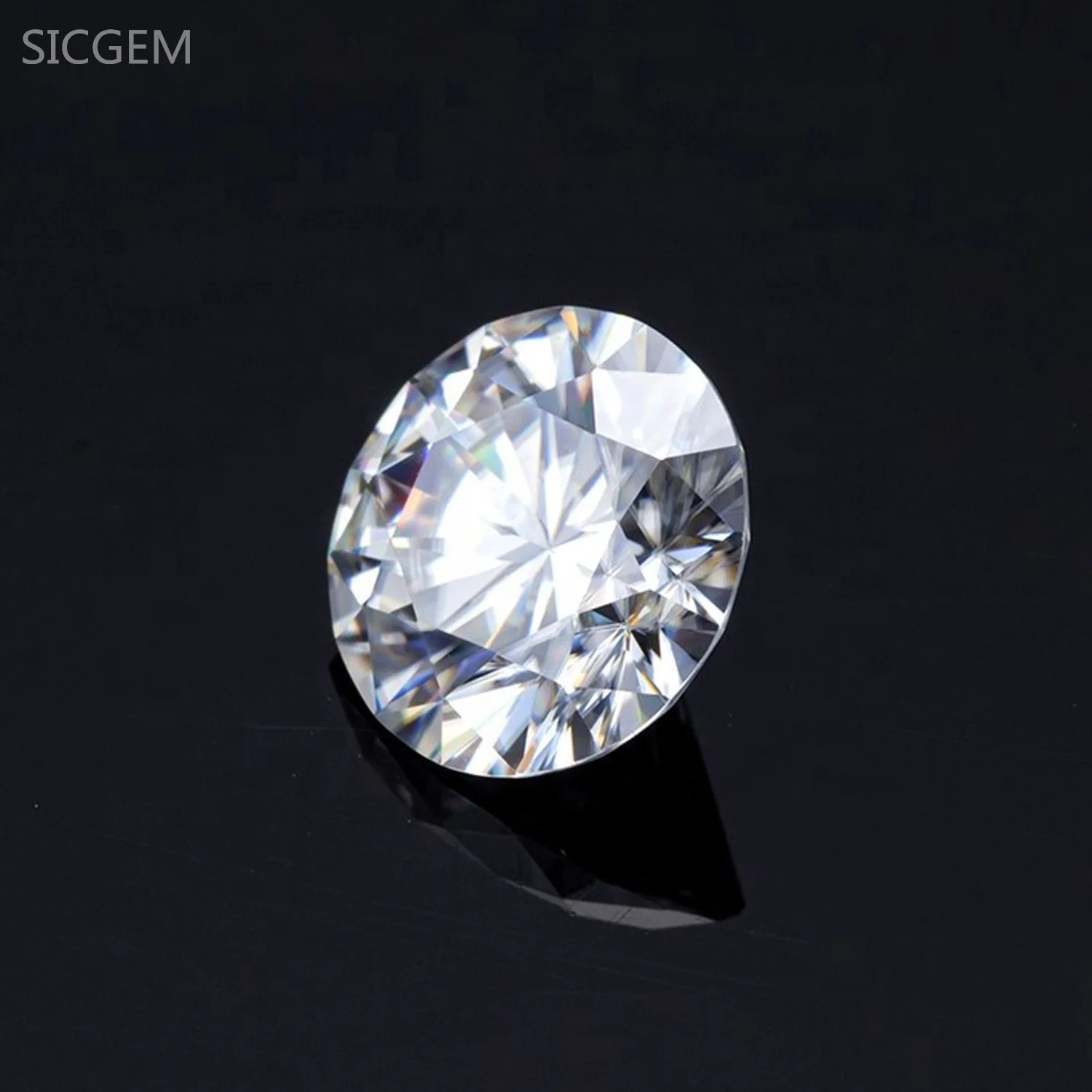 SICGEM Gemstone Moissanite Jewelry Making Moissanite Diamond  5ct D Color VVS 5 0mm White Stone Round  Loose Moissanite