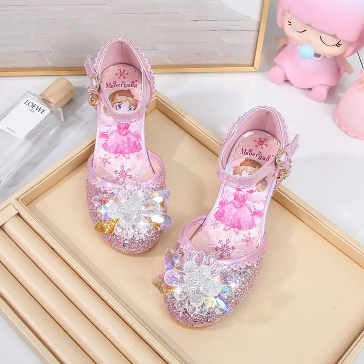 
Professional new tendon soles non slip not tiring feet crystal decoration girls sandals 