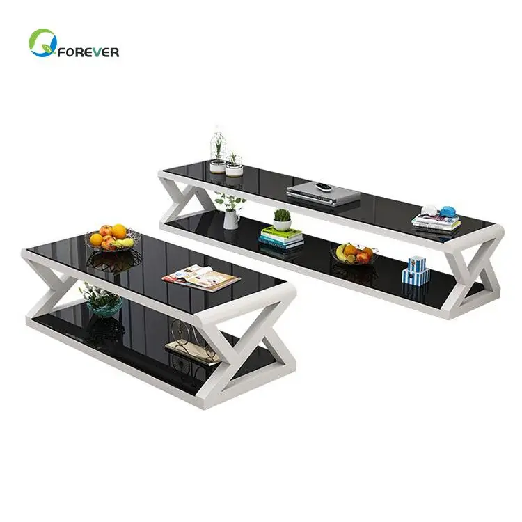 YQFOREVER  Modern Minimalist TV Stand Multifunctional Creative Glass Display Cabinet