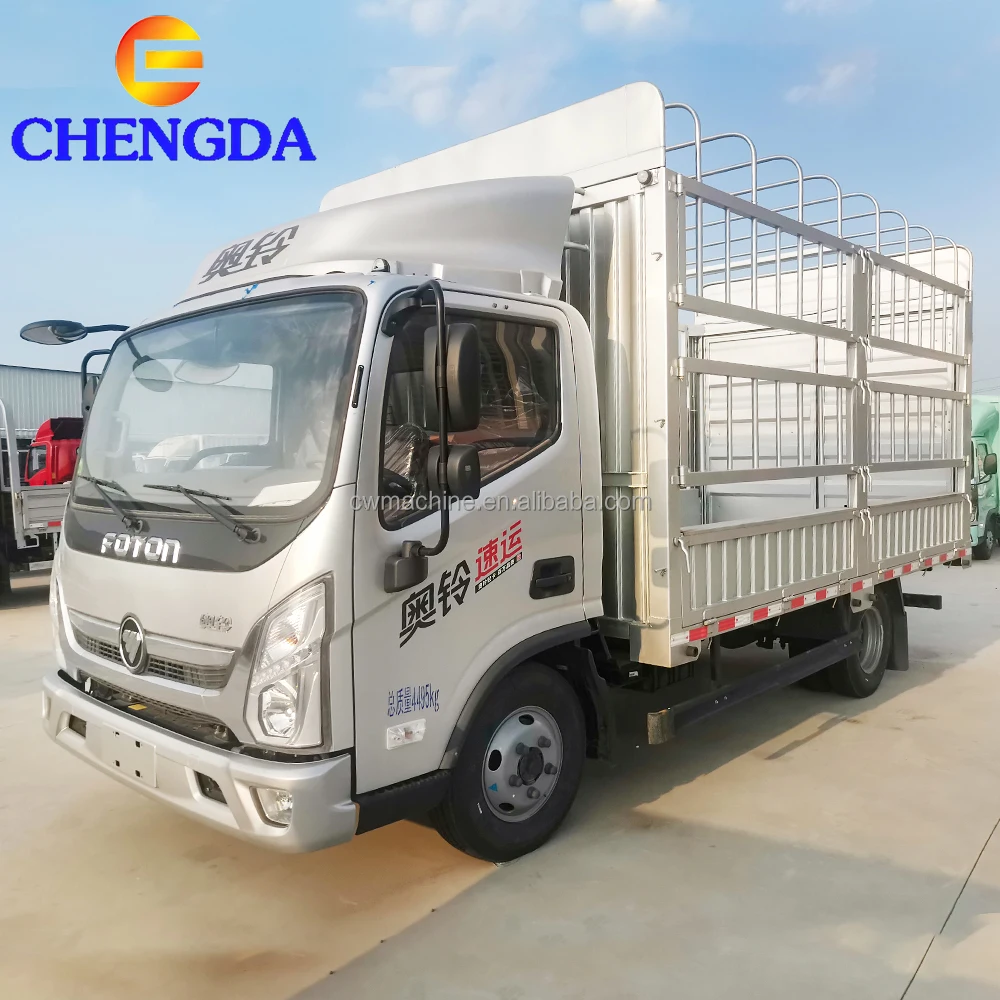 New 4*2 4*4 Diesel Electric 6 Wheels 5 6 8 10 Tons Foton Mini Light Fence Truck Cargo Trucks For Sale