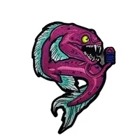 Appliqued garments Heat pressed custom embroidered badges Iron-on patches Tiger embroidered patches