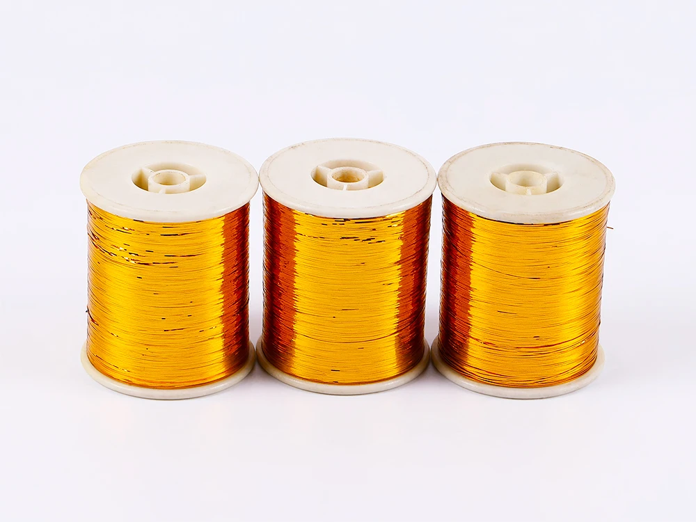 ПЭТ металлическая пряжа люрекса для плетения шитья M-типа для вязания