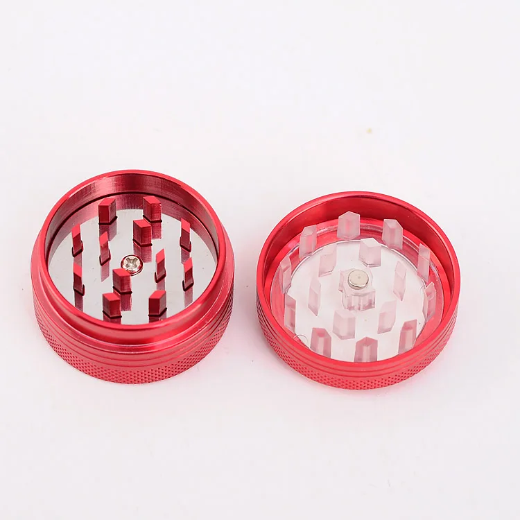 Wholesale High Quality JL-068JA Metal Grinder Aluminum Alloy Custom Logo Design 2 Layer Tobacco Herb Grinder
