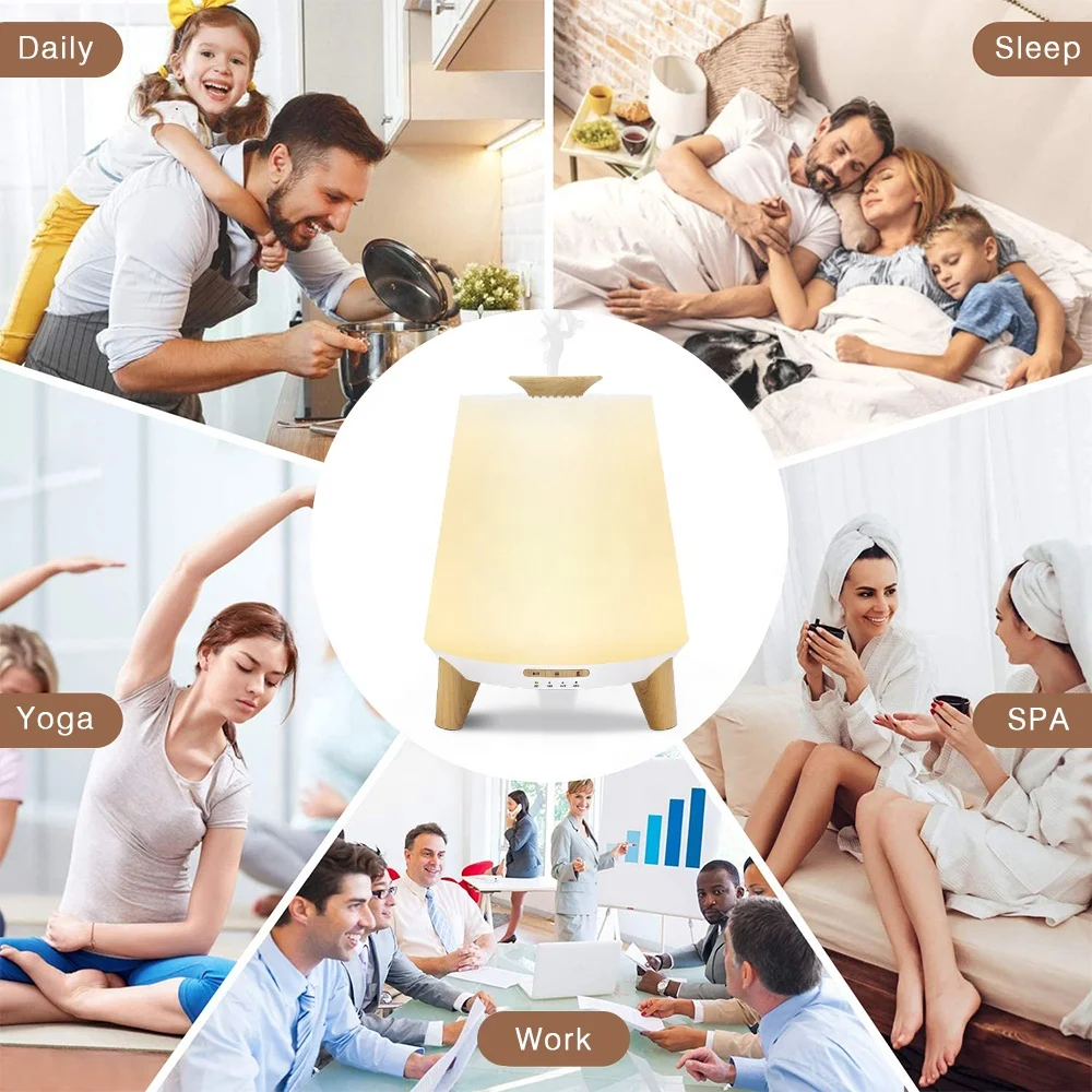 2022 new design Essential oil diffuser 300 ml Remote Control bluetooth speaker Music aroma diffuser for hotel lobby