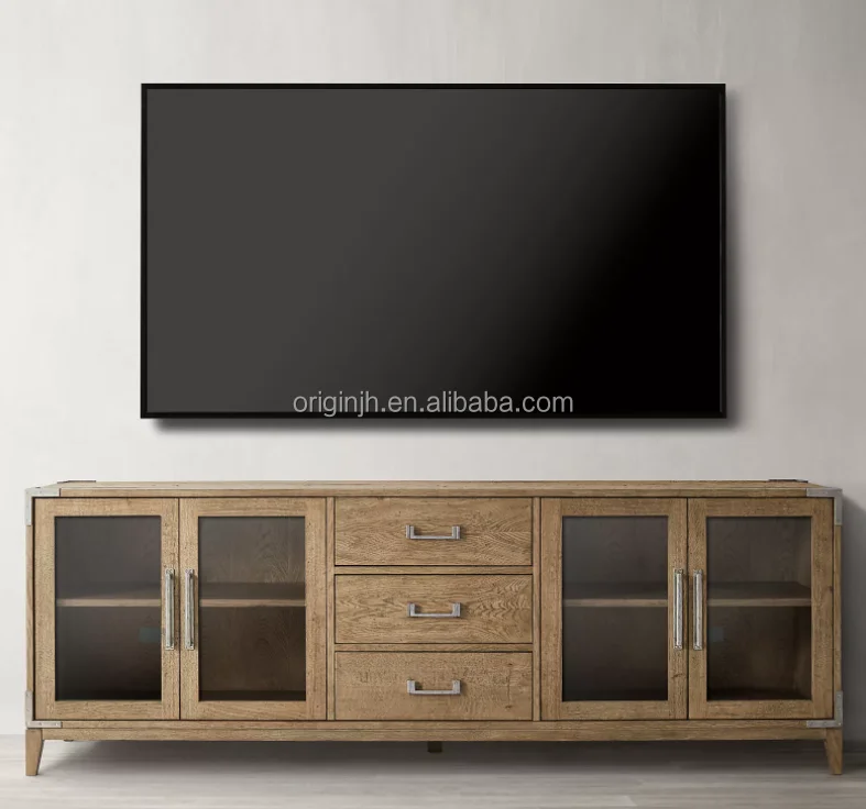 Exclusive and meticulous living room wooden furniture set handcrafted luxury oak living room oak tv cabinet console