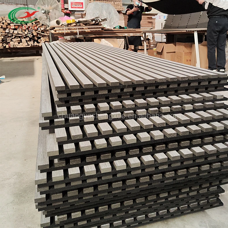 CYATCO Manufacturers Direct Sale Decorative Wooden Panel Polyester Acoustic Panels Wood Slat Panel Geometric Material