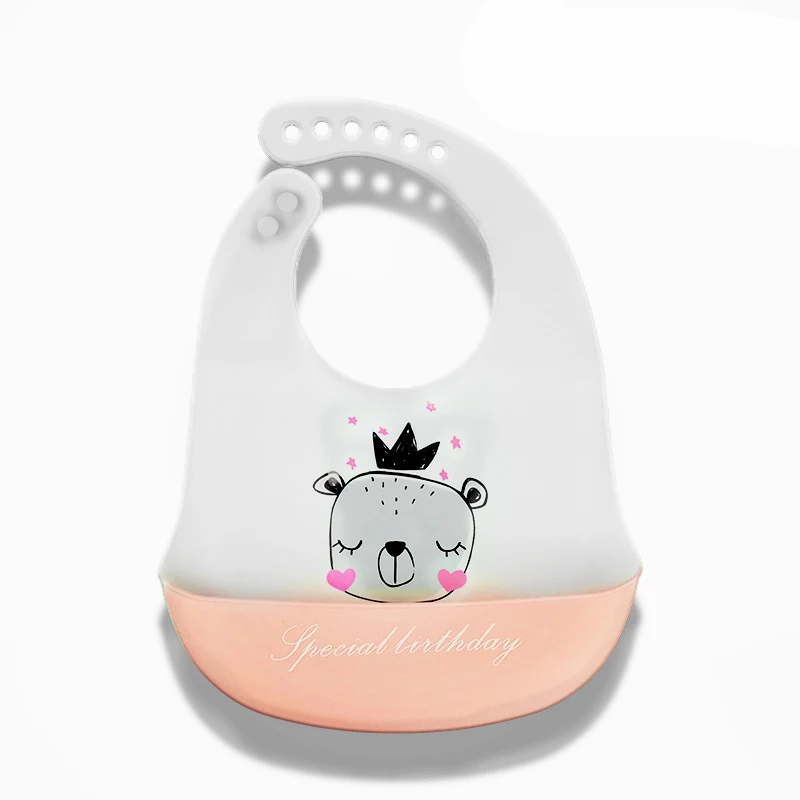 
Fashionable silicon Baby Bib Waterproof Infant Bibs Newborn Feeding Cloth Toddle Boys Girls Adjustable Different Styles of Bibs 