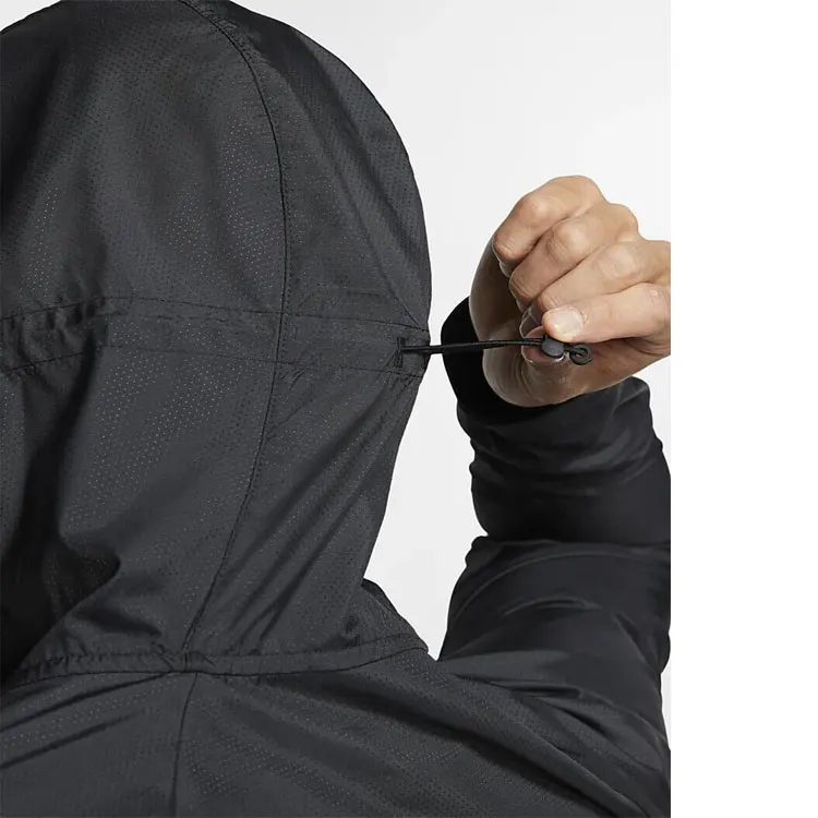 
Hooded 100% Polyester Fashion Windbreaker for Men Custom 