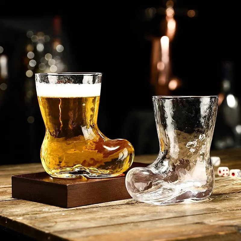 Amazon Top Selling Wholesale Party Soccer Tasting Sublimation Beer Glasses Set Creative Boot Shaped Glass For Beer