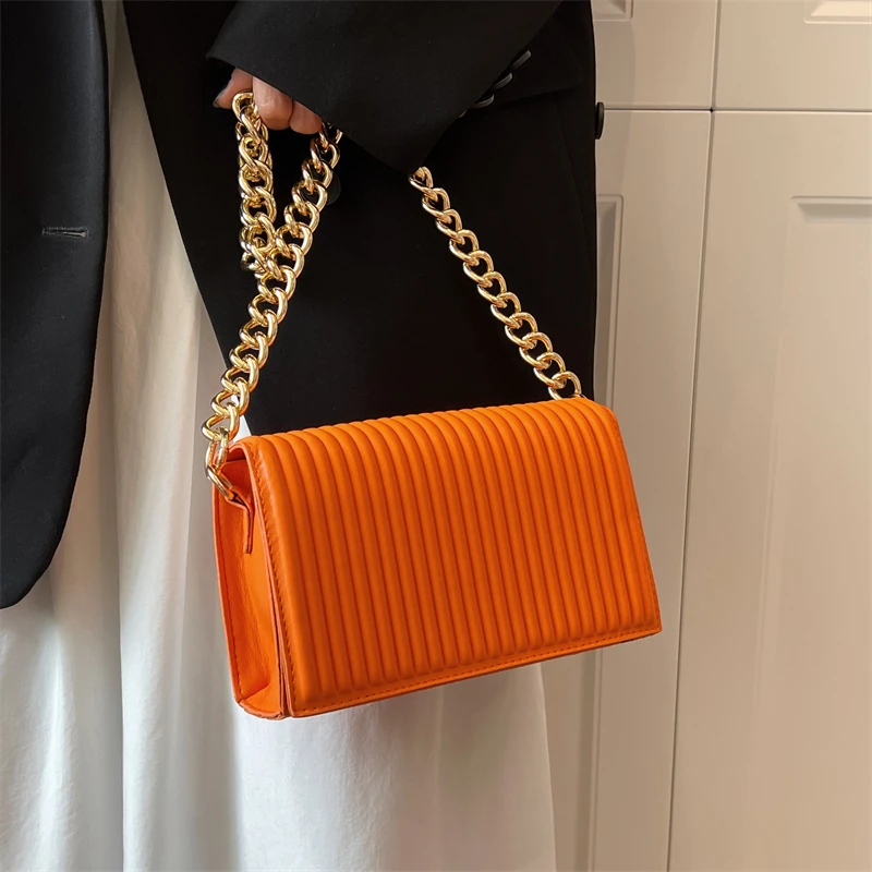Single Golden Chain Shoulder Square Ladies Designer CrossBody Bag Purses Handbags messenger bags 2022