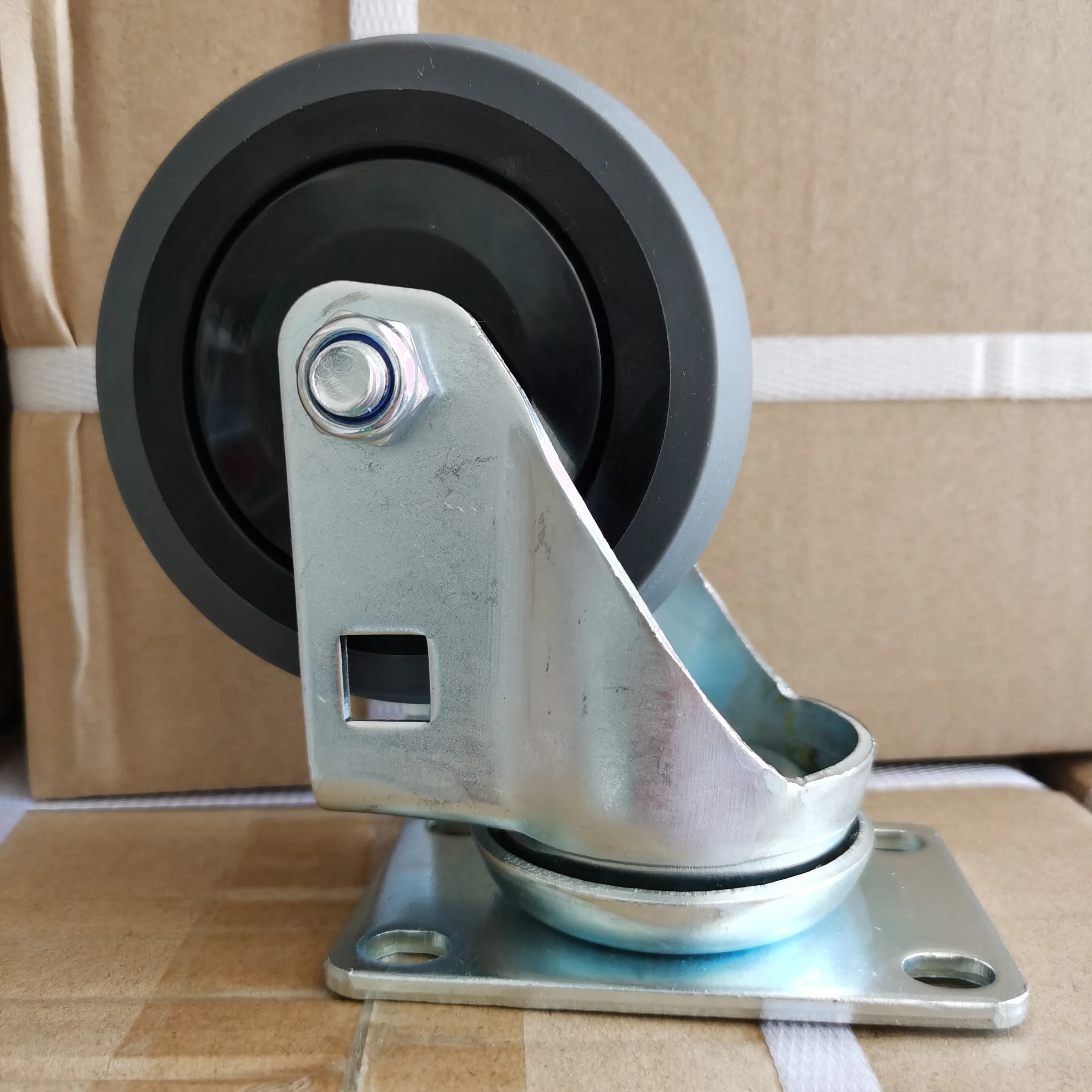 Qingdao Zhurui 4 Inch swivel top plate antistatic industrial caster swivel caster esd wheel D100mm caster Wheel