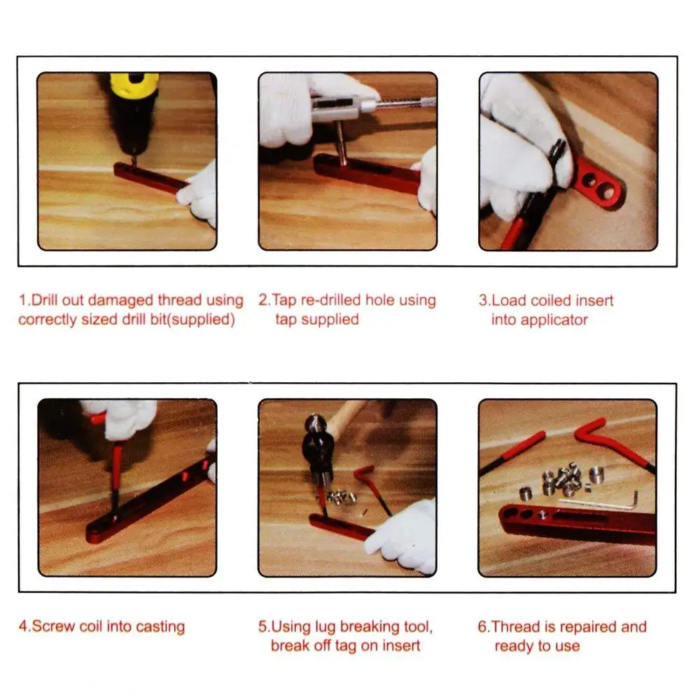 131-Pieces Metric Thread Master Repair HSS Drill Tool Set Kit for Repairing M5 M6 M8 M10 M12 Internal Screw Holes