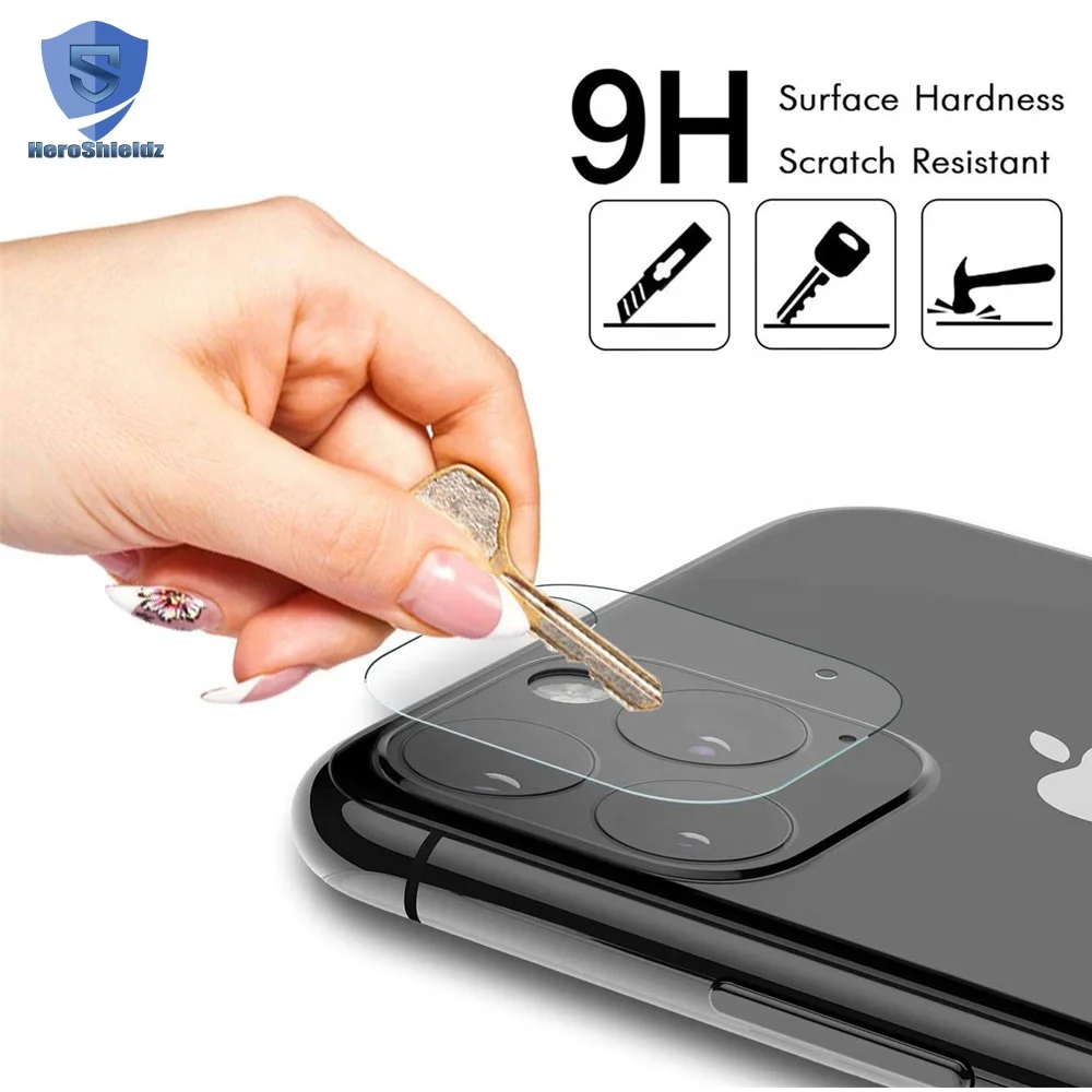 
2019 New 9H High Clear Camera Lens Glass Protector For iPhone 11, 2.5D Glass Transparent Camera Lens Protector for iPhone 11 Pro 