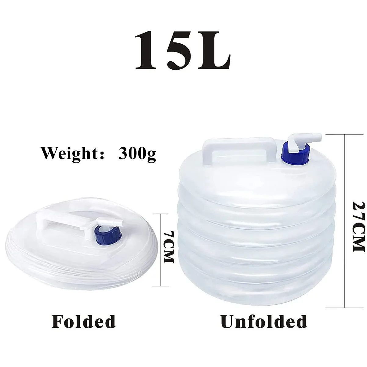 Collapsible Water Container with Tap Outdoor Hiking Foldable Water Bag Camping Water Tank Bucket Folding Bucket