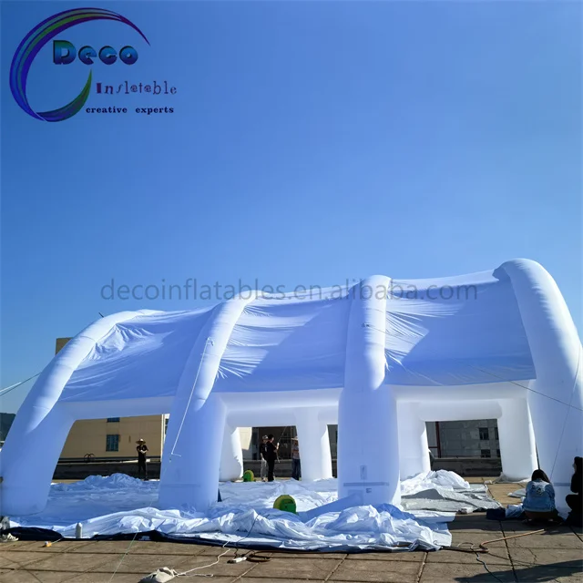 10m long polyester fabric white advertising inflatables tent for beach party