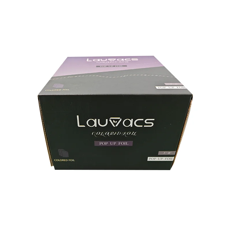 Ready to Ship 127x279mm 500 Sheets Sample Pre cut Embossed Printed Pop up Sheets hair foils for highlighting - 500 foil sheets