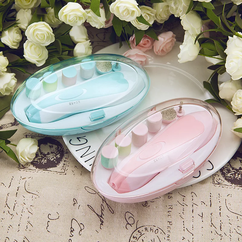 Factory price portable safety cushioned two-way rotation electric nail file baby nail trimmer