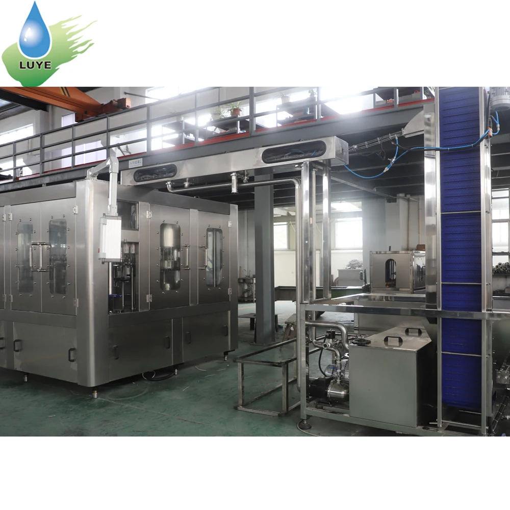 Rotary sparkling automatic Pure mineral water filling and sealing machine/plant/project