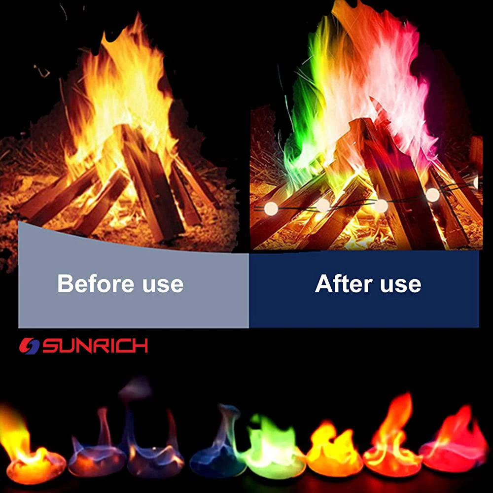 Sunrich Wholesale Magic Fire Package Indoor And Outdoor Colorful Fire Mystical Color Party Supplies Frame Magic Fire