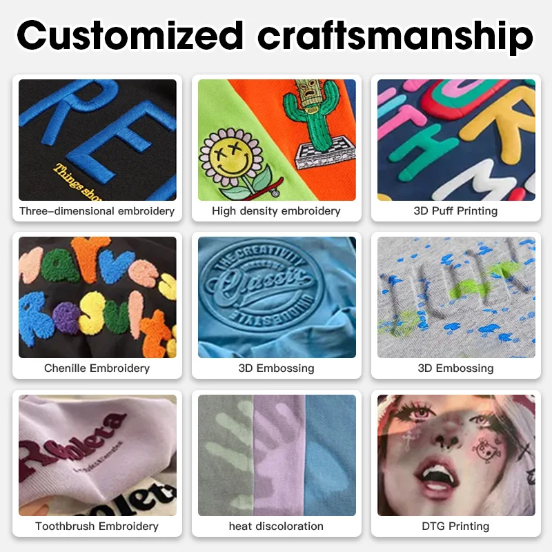 Custom Blank 180-280gsm 100% Cotton Fitted Tshirt Custom Silk Screen Embroidery Print Logo Quality T Shirt