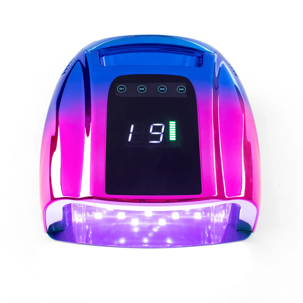 Professional 96w Pro Cure Wireless Dual Light Rechargeable Cordless Gel Dryer Sun UV LED Nail Lamp for Salon Manicure