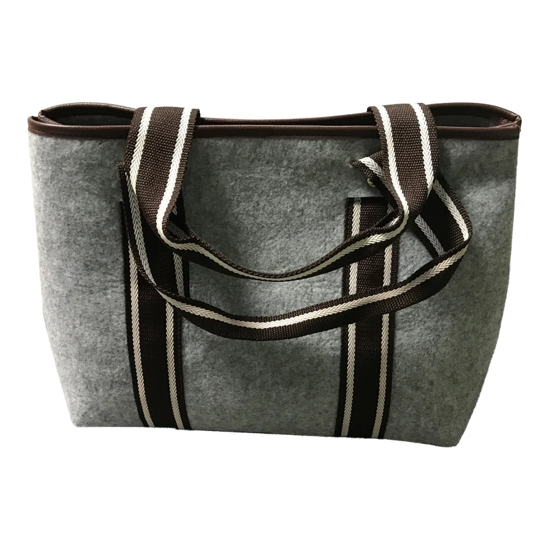 Organizer Carrying Purse Soft Felt Case with Ribbon Handles Large Gift Handbag for Women Men Girls Boys Unique Book Tote Bag