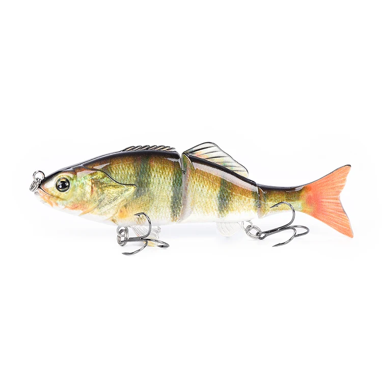 New lure 6inch 3 Segment trout perch lure muske milkfish bait boat for fishing with BBK hooks