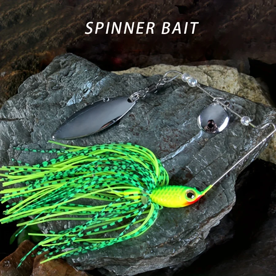 4pcs Spinnerbait Double Willow Fishing Lures Spinner Baits for Bass Fishing