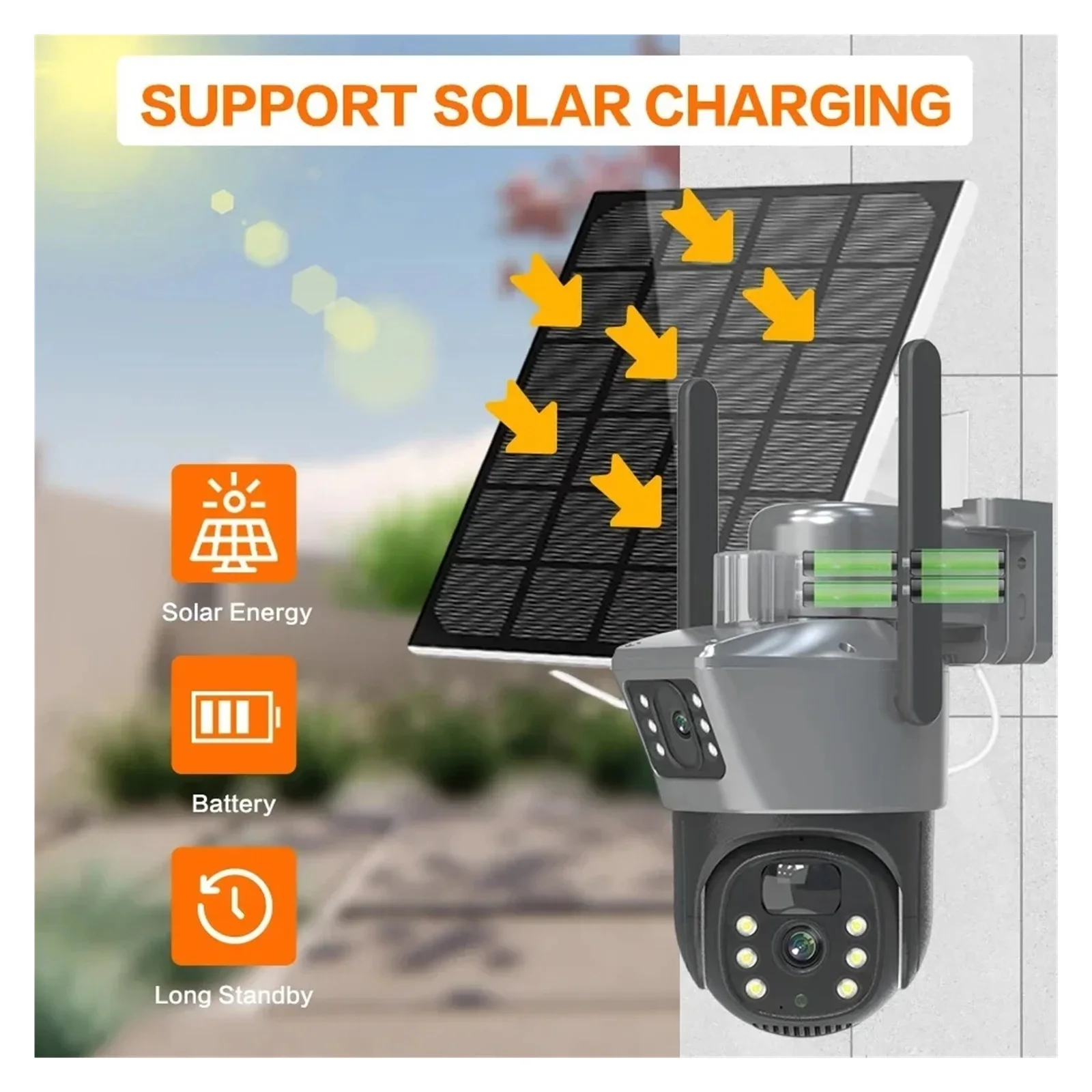 Senhuo 8 million zoom AI tracking WIFI solar Camera Dual lens battery Wireless IP Outdoor Security PTZ