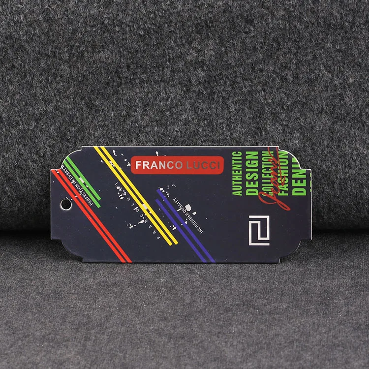 Custom Europe Hot Design Denim Logo Hang Tag For Garment Clothes With Opp Clear Plastic Bags