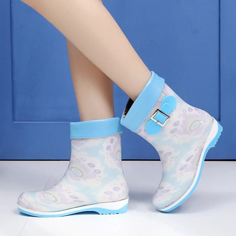 New arrivals rubber waterproof wading shoes PVC wading anti slip rain boots for women