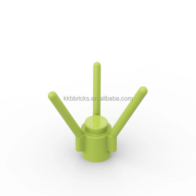 1kg Plant Flower Stem with Stud and 3 Stems Classic building blocks No.3741 Construction DIY TOYS C