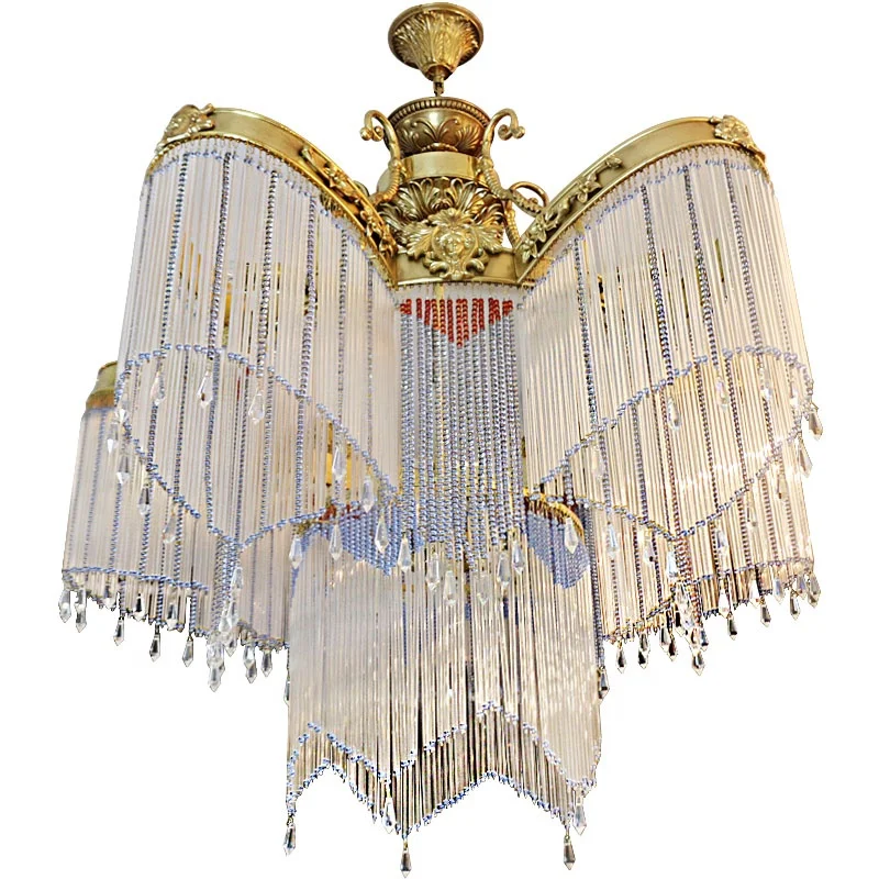 French Empire Crystal Chandelier Luxury Pendant Lighting for Home Interior Decoration Hotel Living Room Pendant chandelier