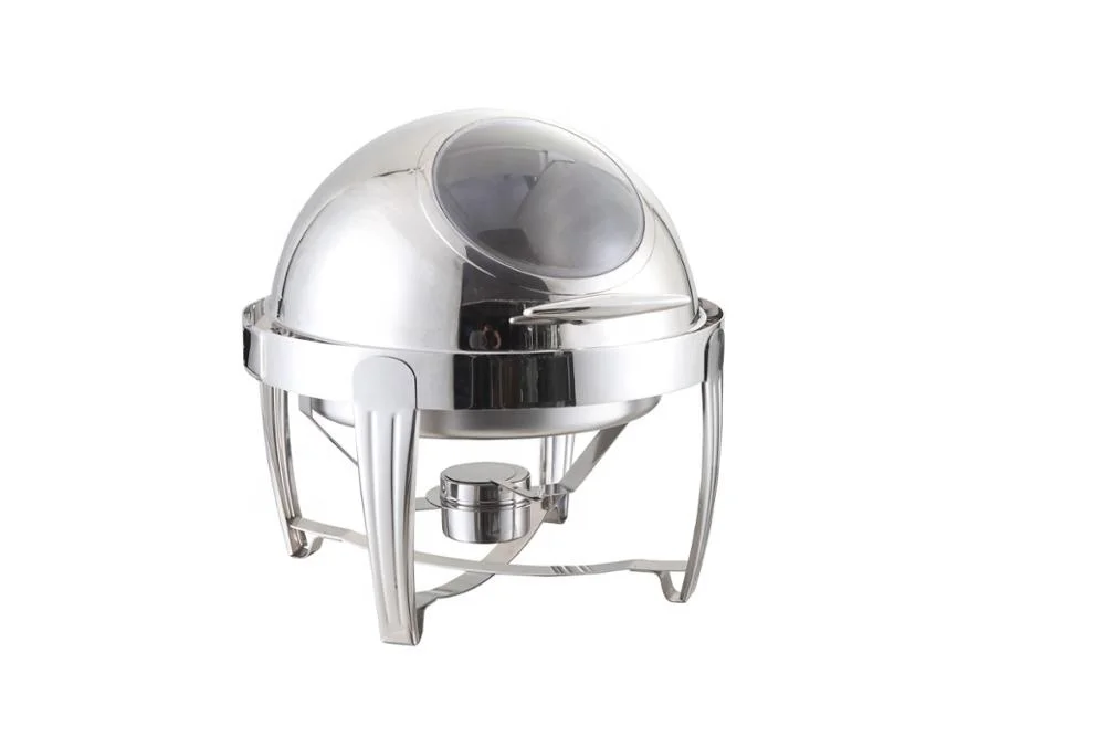 America Market hot sale Electronic Polish 6L Round Roll Top restaurant use luxury  buffet food warmer