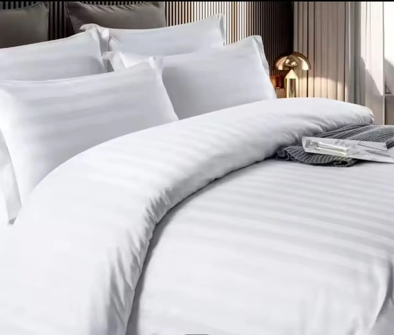bedding set supplies USA 100% cotton bedsheet customized hotel guest room bed sheet set