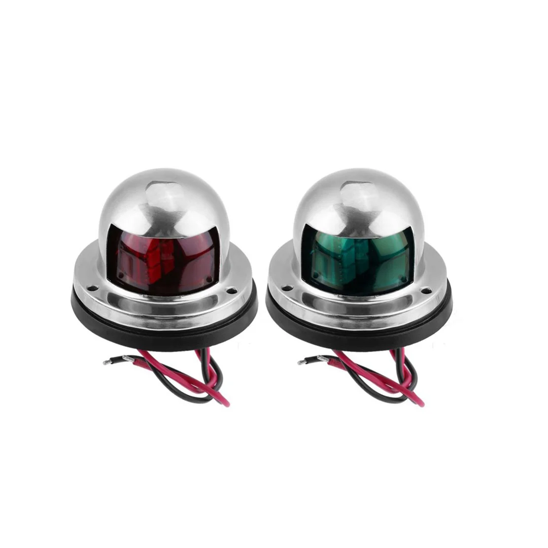 Car yacht Stainless steel Marine 12VLED red green navigation light signal light side light