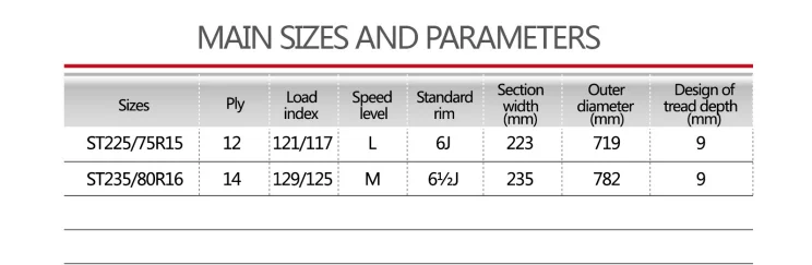  Специальный прицеп Serise ST235/80R16 шины для автобусов и